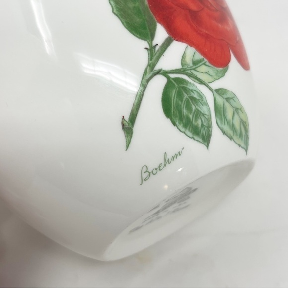 BOEHM 1988 The AT&T Rose Porcelain Serving Decorative Bowl W/ Gold Trim 4.5” - Picture 2 of 6